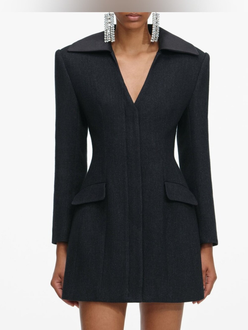 Self-Portrait Black Blazer Mini Dress Size 8